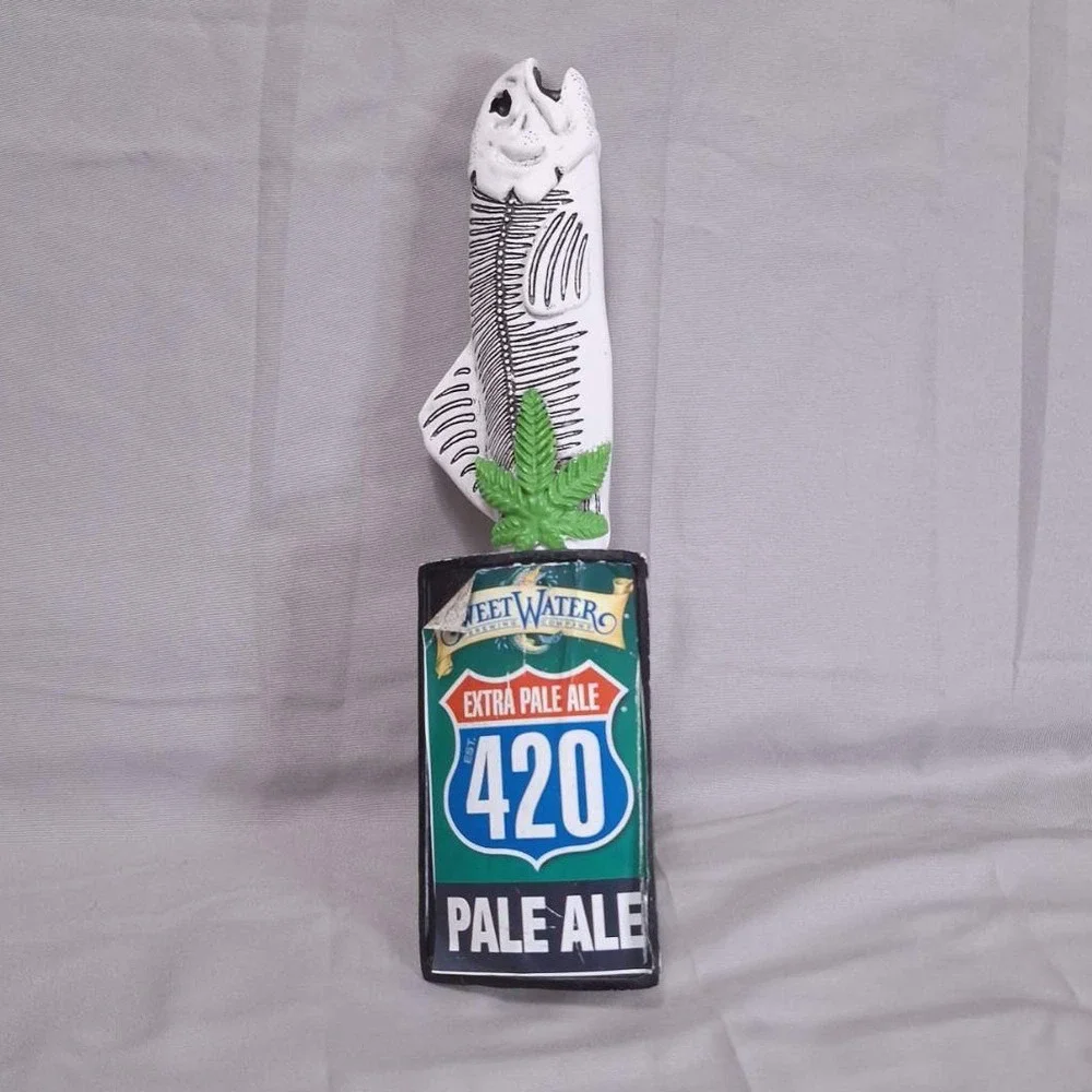 SweetWater Brewing‎ 420 Extra Pale Ale White Fish Skeleton Beer Tap Handle